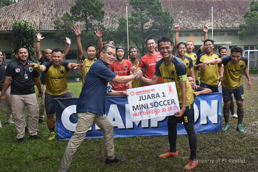 DEFEND ID CUP MINI SOCCER HELD AT PINDAD TO COMMEMORATE 1 YEAR OF ESTABLISHMENT