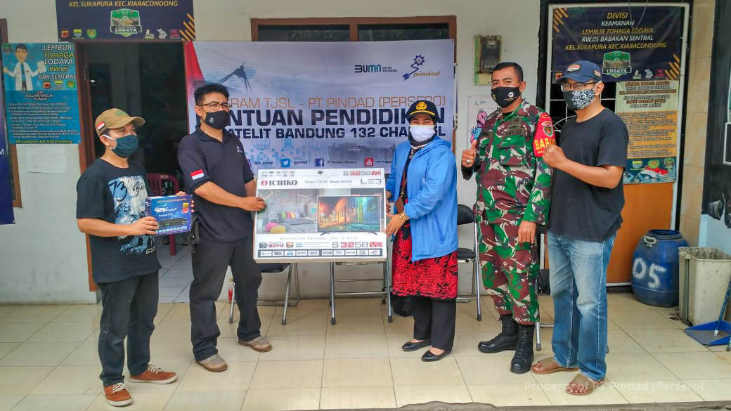 Support “Learn From Home”, Pindad provide satellite tv for education purpose