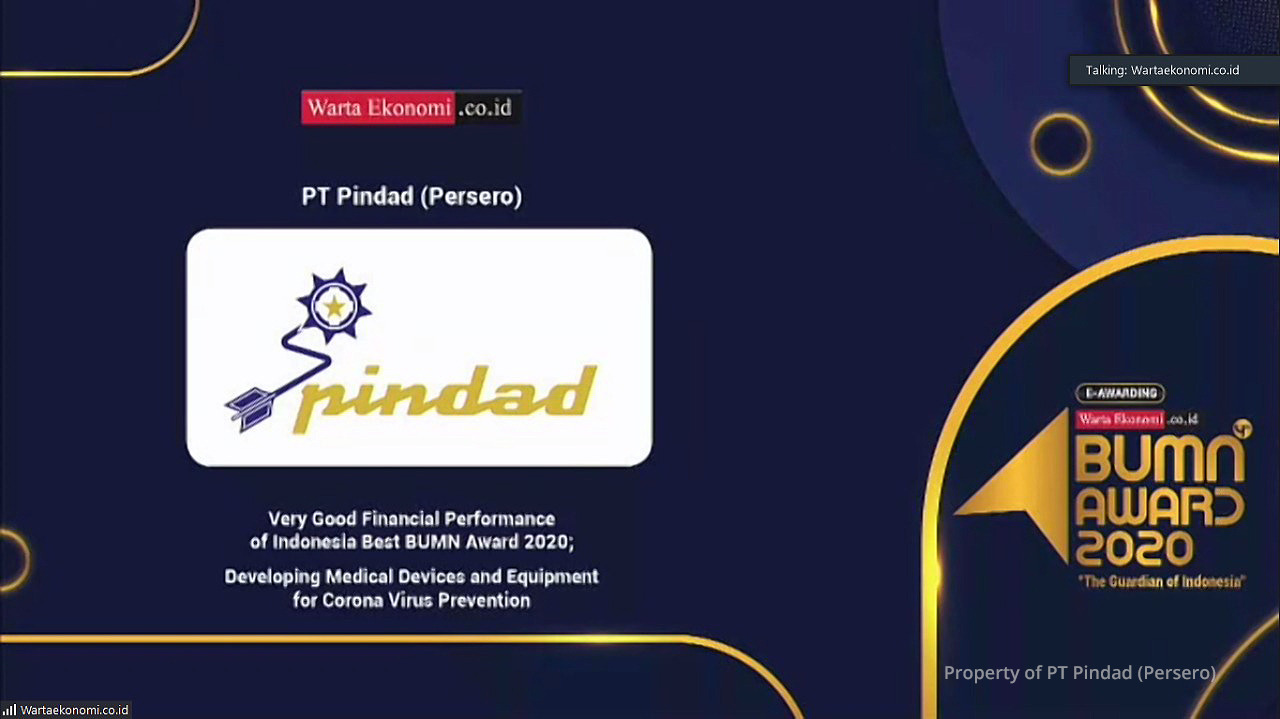 Pindad won in Indonesia’s Best BUMN Award 2020