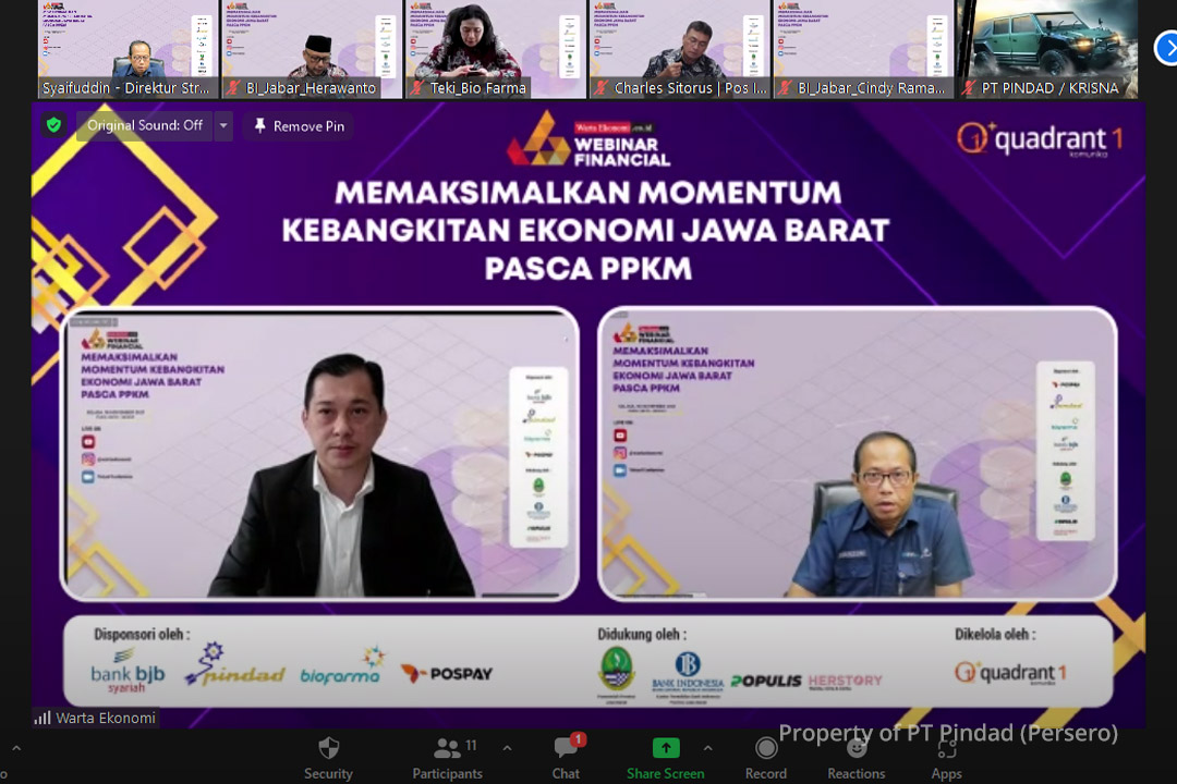 Dirstranis Sampaikan Materi Mengenai Kontribusi Pindad dalam Kebangkitan Ekonomi Pasca PPKM