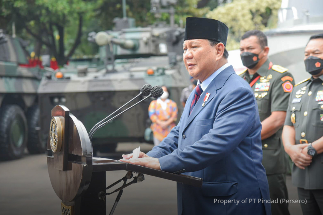 Minister of Defense hands over Combat Vehicle Badak, Anoa & Komodo at Rapim Kemhan 2022
