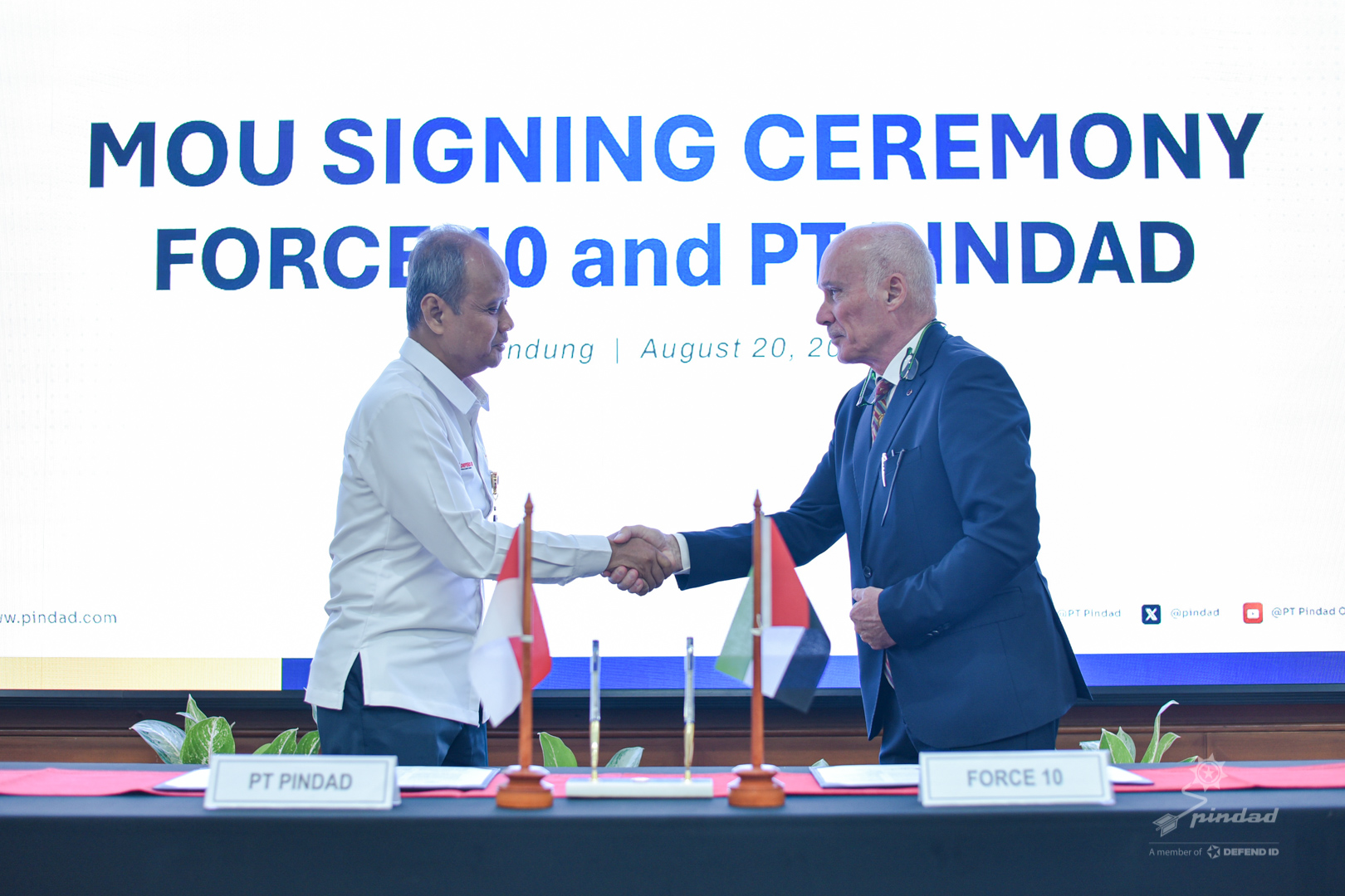 PT Pindad Tandatangani MOU dengan Force 10 dalam Pengembangan Amunisi
