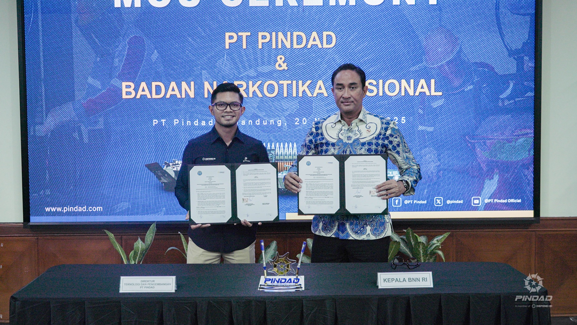PT PINDAD TEKEN NOTA KESEPAHAMAN STRATEGIS DENGAN BNN UNTUK MEMPERKUAT P4GN 