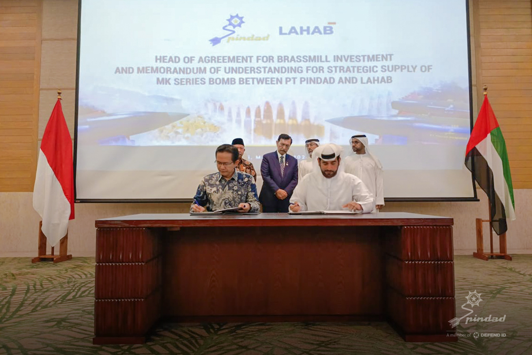 PT Pindad Teken Perjanjian Kerja Sama dengan Lahab UEA terkait Investasi di Bidang Munisi