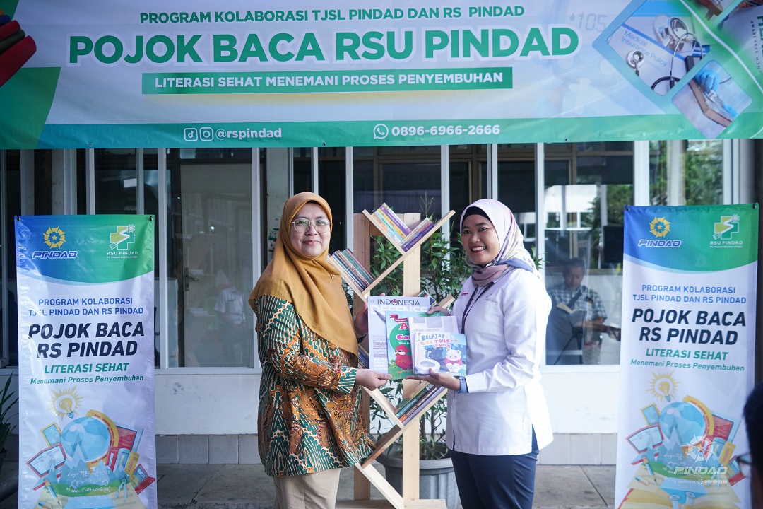Dukung Peningkatan Literasi, TJSL Pindad Bersama RSU Pindad Bandung Dirikan Pojok Baca