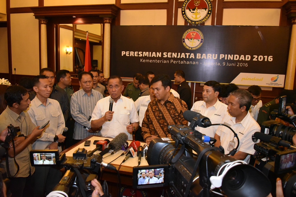 Menteri Pertahanan Resmikan 4 Senjata Baru Pindad