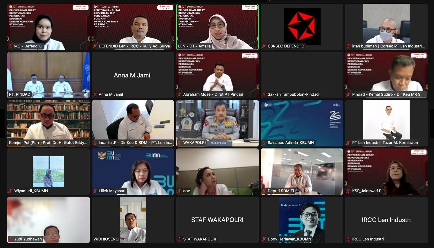 Pergantian dan Pengangkatan Wakil Komisaris Utama PT Pindad tahun 2023