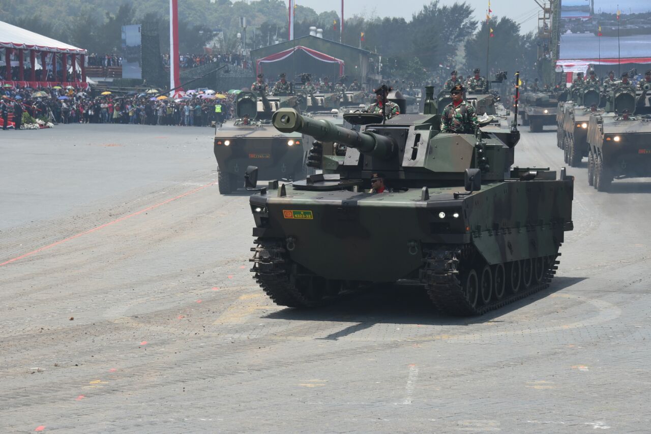 Medium Tank Diperkenalkan Pada HUT TNI KE-72 Di Cilegon