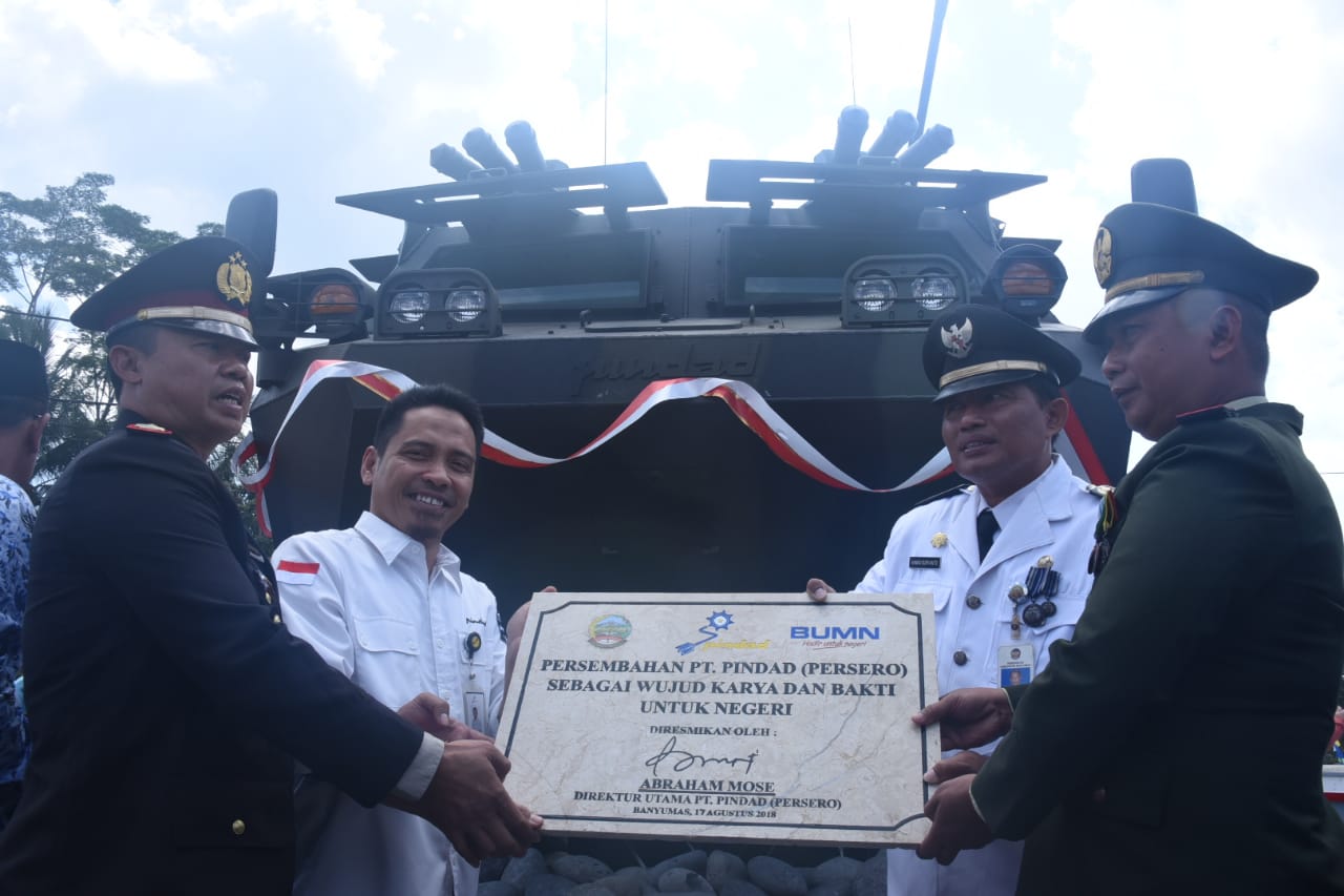 73 Years of Independent Indonesia, Pindad Handed the Anoa Monument to Banyumas