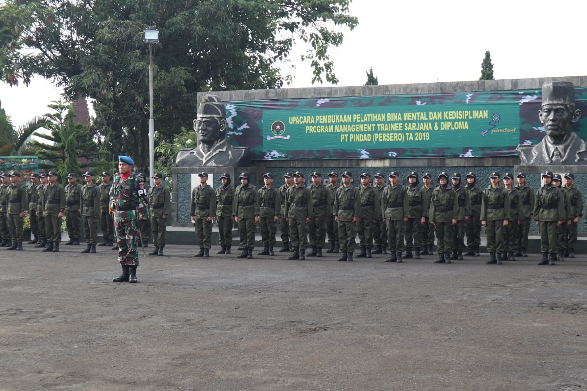 Upacara Pembukaan Pelatihan Bina Mental dan Kedisiplinan Program Manajemen Trainee Pindad 2019