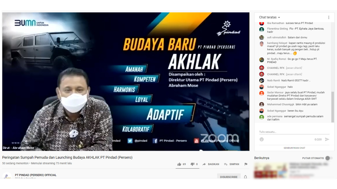 Commemorating The Youth Pledge, Pindad Launch Latest Company’s Culture