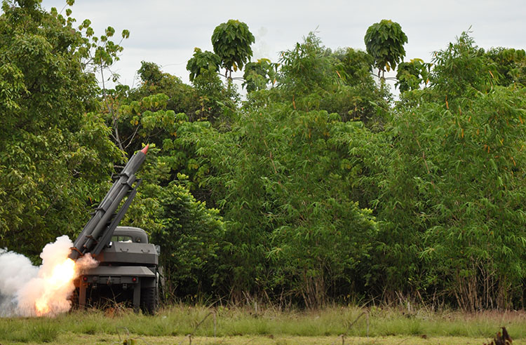 Defence Rocket Launching at Morotai Island